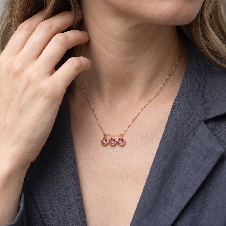 Collar Turmalina Rosa