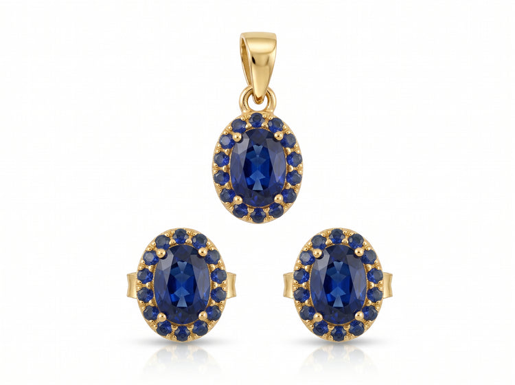 Set Zafiro Aretes y Dije