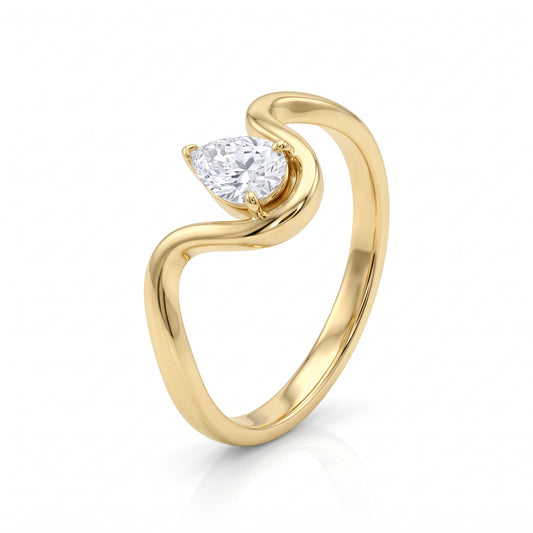 Anillo Pear Curva