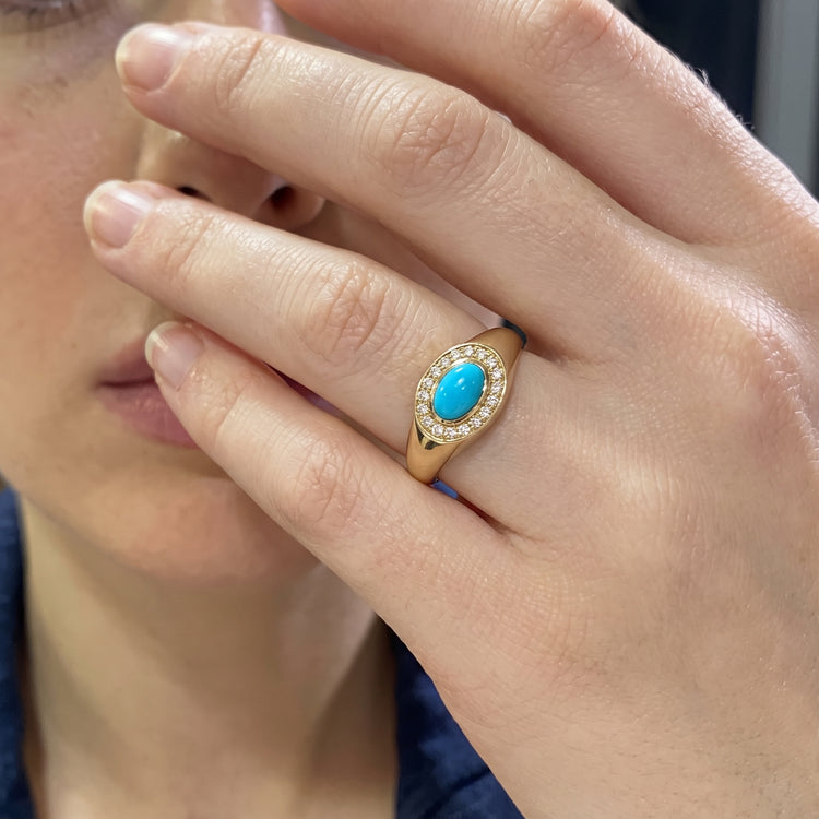 Anillo Chunky Turquesa