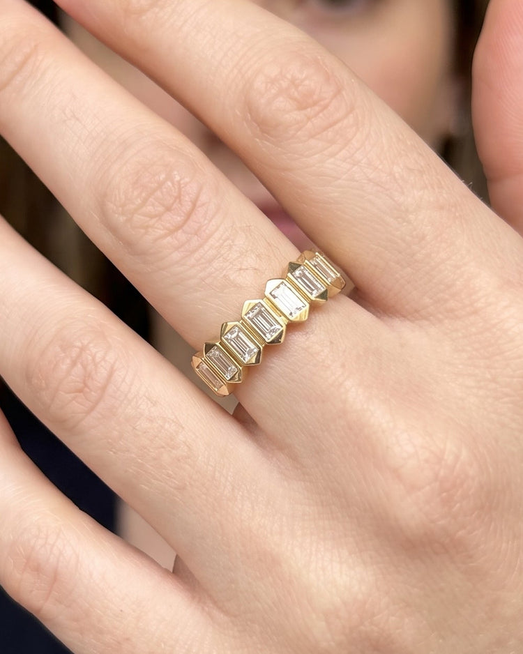 Anillo Diamantes Baguettes