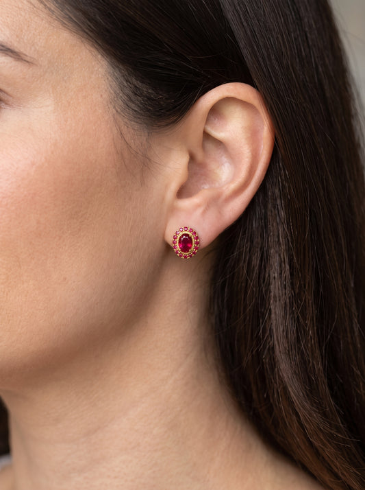 Set Rubí Aretes y Dije
