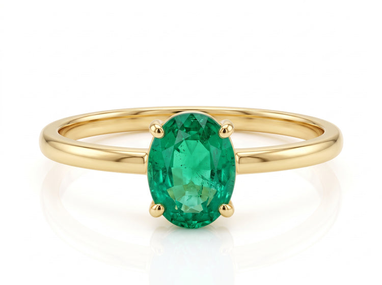 Anillo Esmeralda Oval