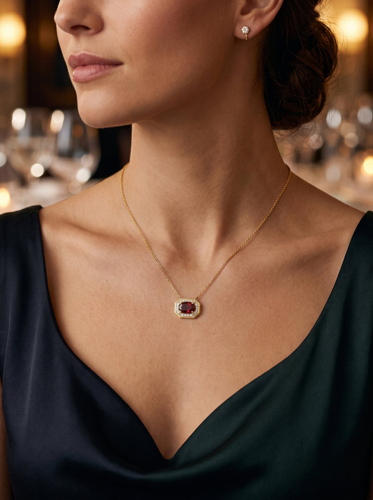 Collar Granate Halo