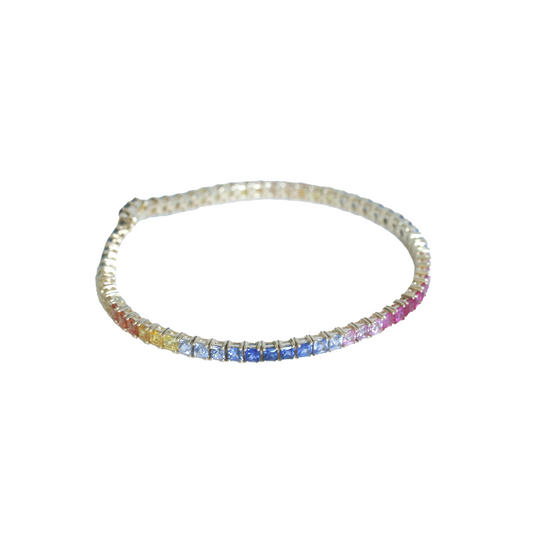 Tennis Bracelet Rainbow en Oro Amarillo 14k