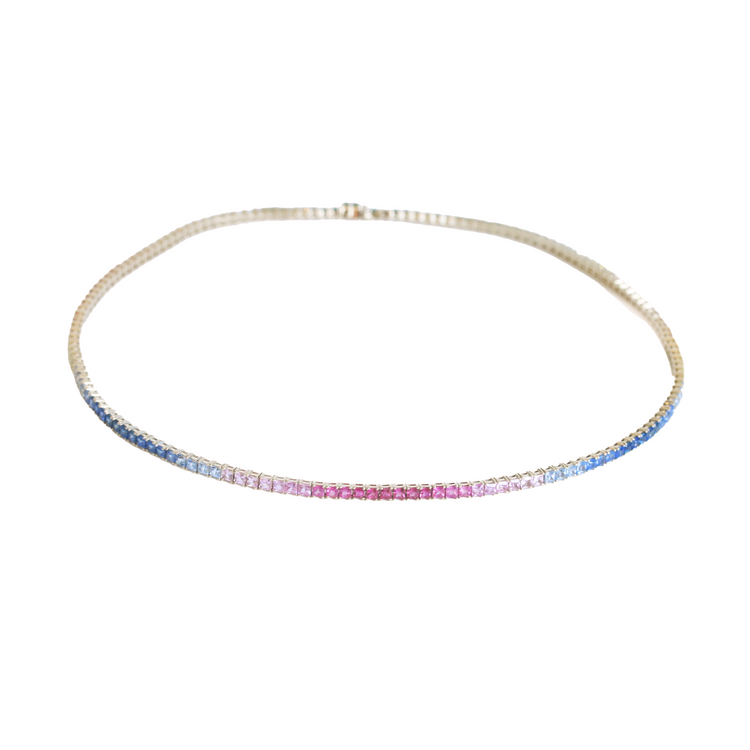 Collar Tennis Rainbow Zafiros