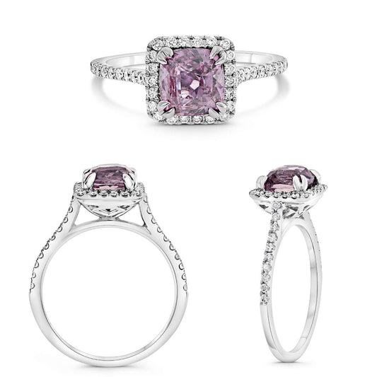 Radiant Pink Sapphire Ring