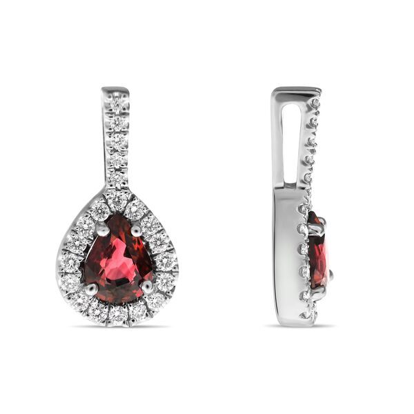 Ruby and Diamond Pendant in White Gold