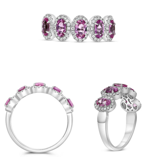 Oval Pink Sapphire Ring