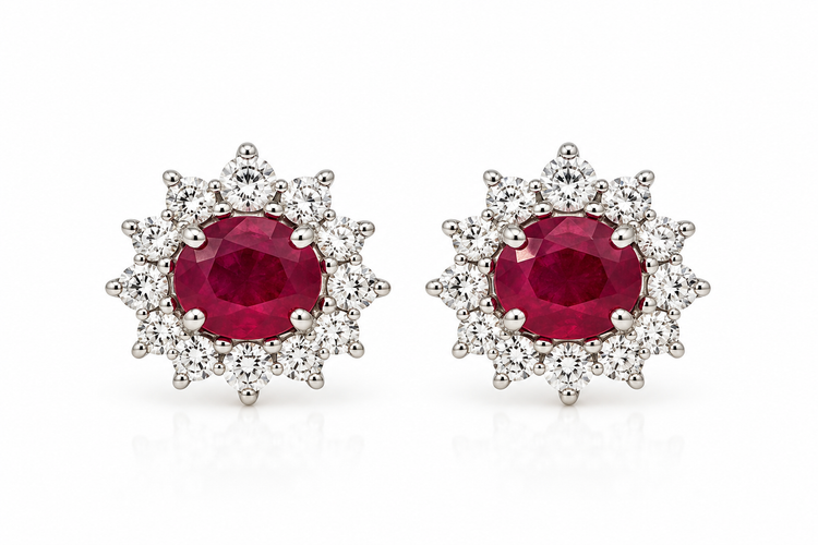 Aretes Rubí
