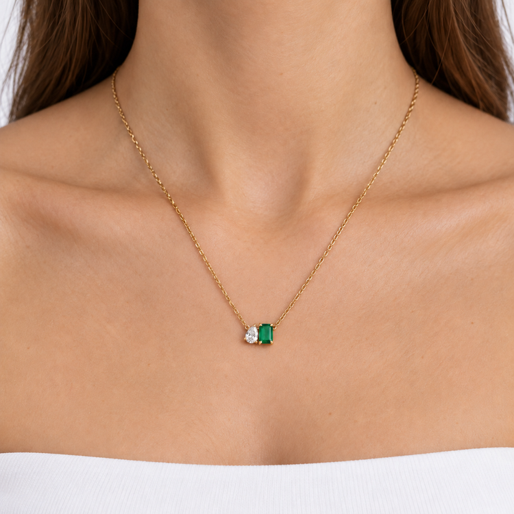 Collar esmeralda Toi et Moi