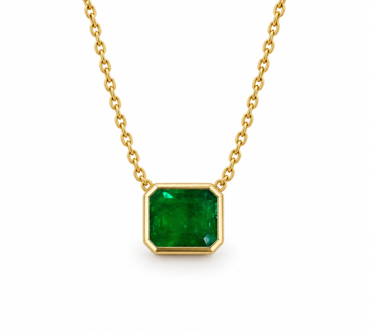 Collar Esmeralda Bisel