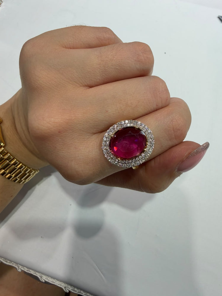 Anillo Turmalina Diamantes