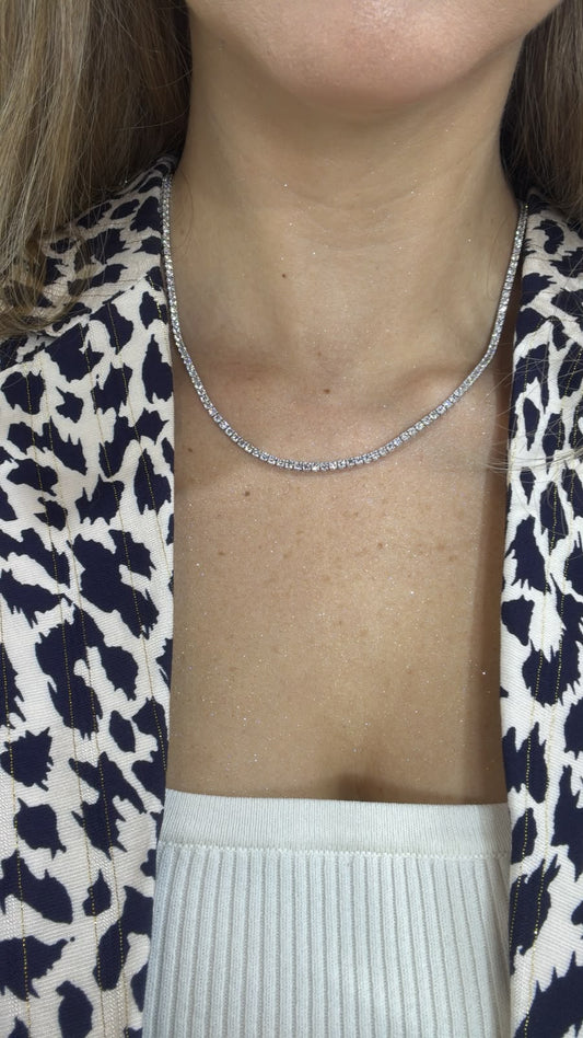 Tennis Necklace Diamantes 10 Ct