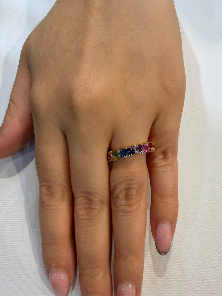 Anillo Zafiros Rainbow Diamantes