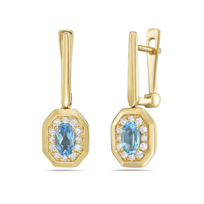 Aretes Colgantes Topacio