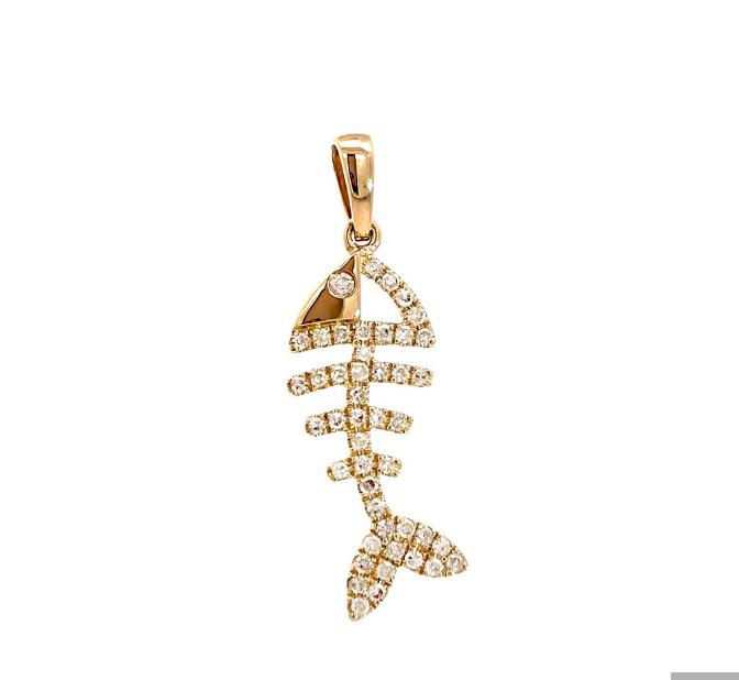 Collar Pescado Diamantes