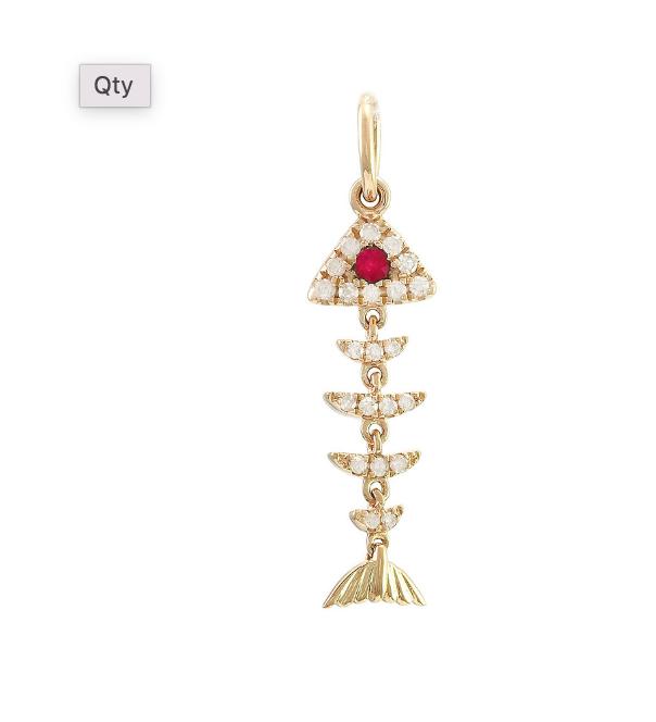 Collar Pescado Diamantes