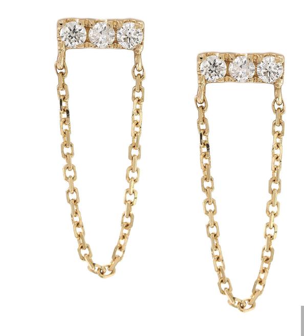 Aretes Cadena Diamantes