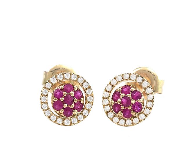 Aretes Rubíes