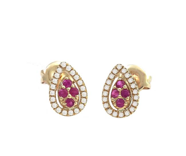 Aretes Rubí