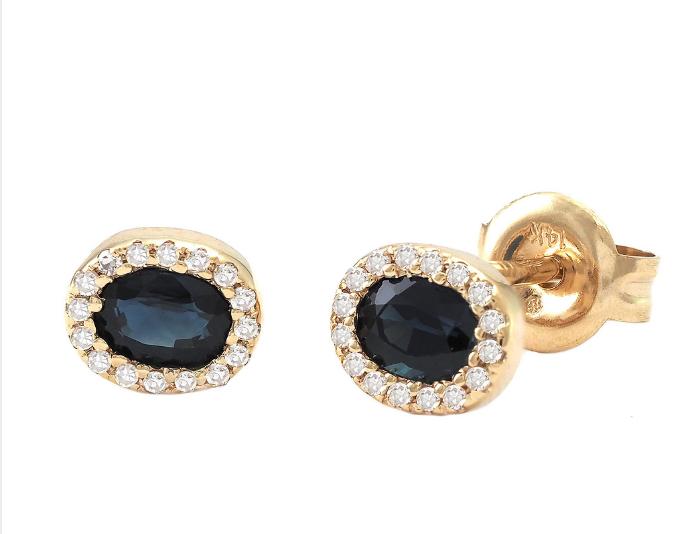 Aretes Zafiro Diamantes