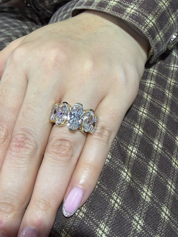 Anillo Diamantes Moval