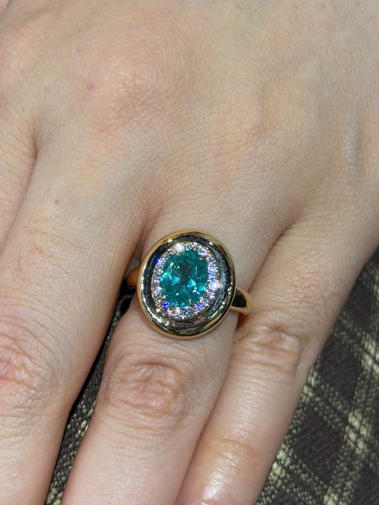 Anillo Paraiba Diamantes