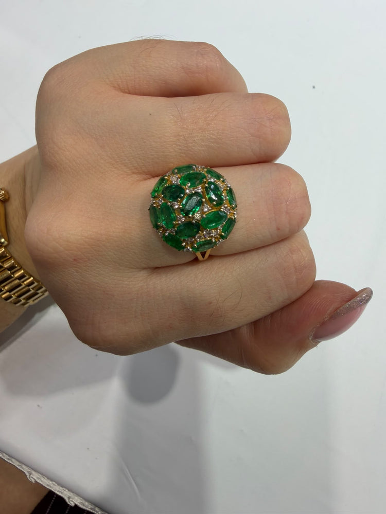 Anillo Esmeralda Diamantes