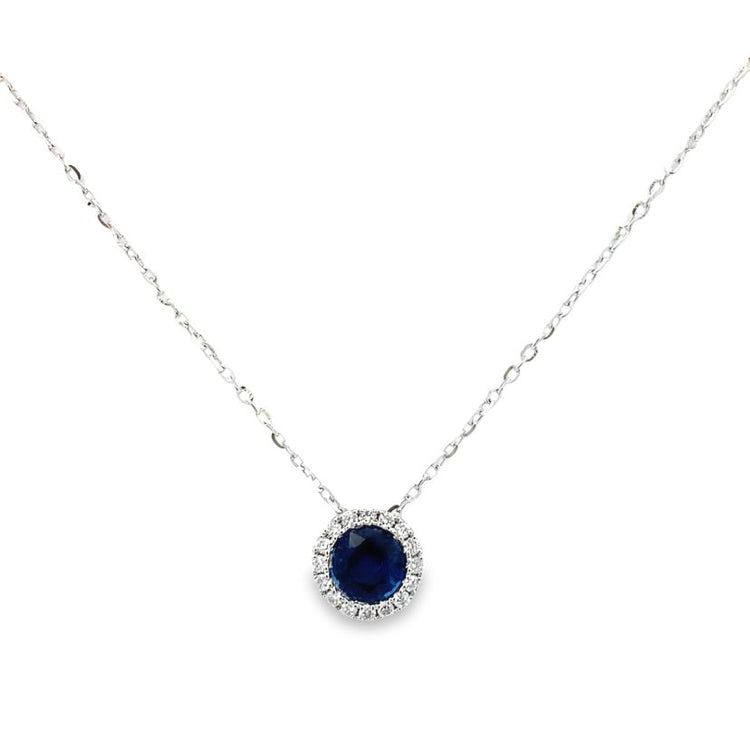 Round Sapphire Necklace