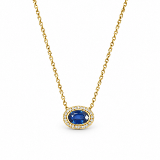 Collar Zafiro diamantes