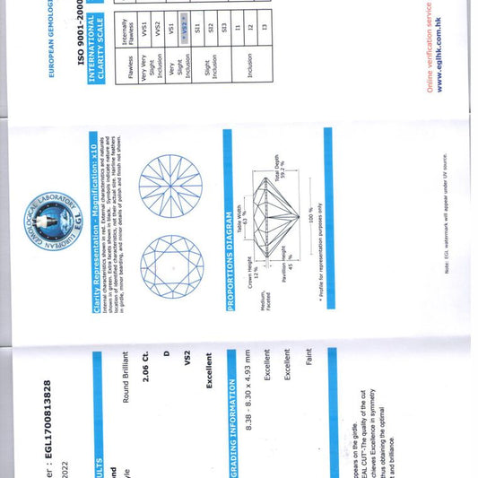 2.06 Carat Round Diamond