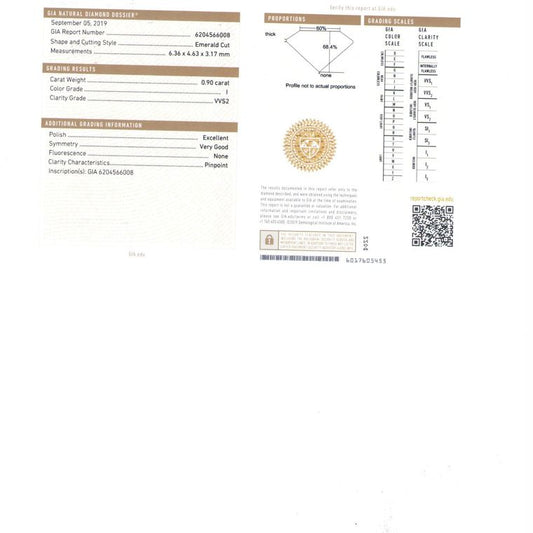 Diamante Esmeralda de 0.90 quilates