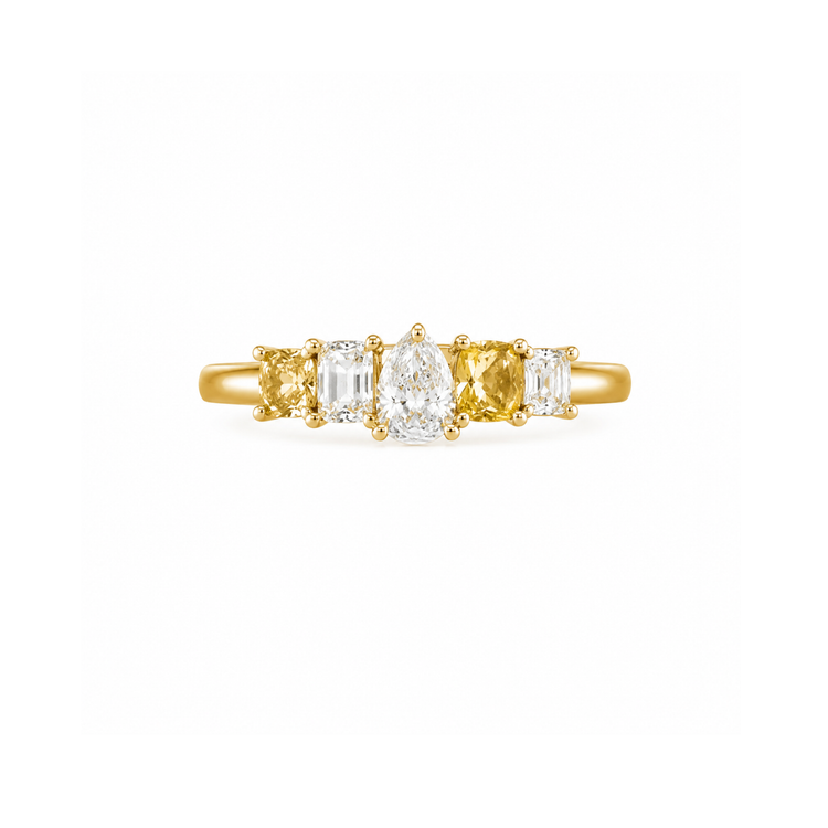 Anillo Diamantes Fancy Yellow