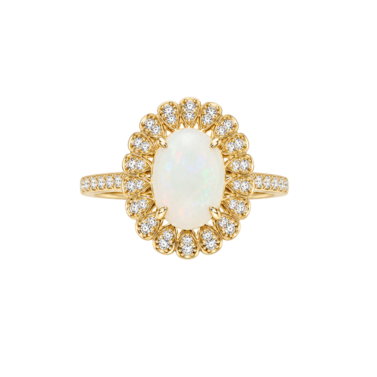 Anillo Opalo Diamantes