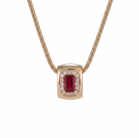 Charm de Rubí y Diamantes