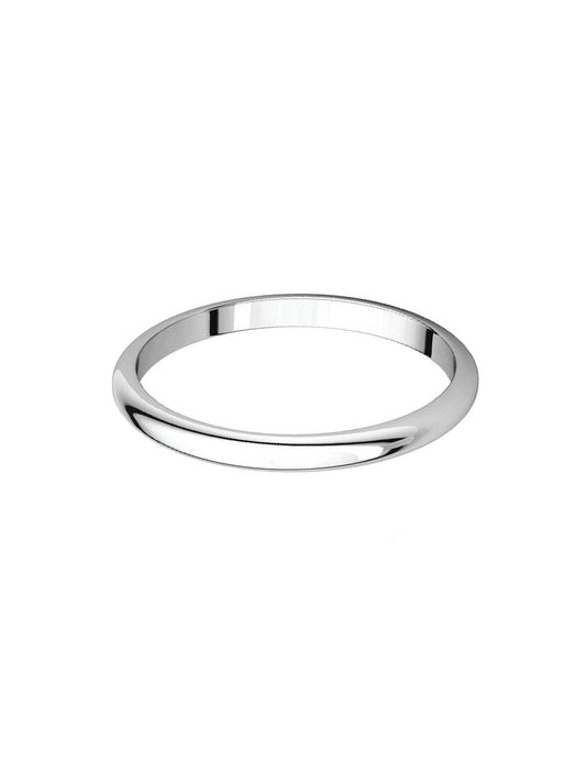 Classic rounded wedding ring 2mm
