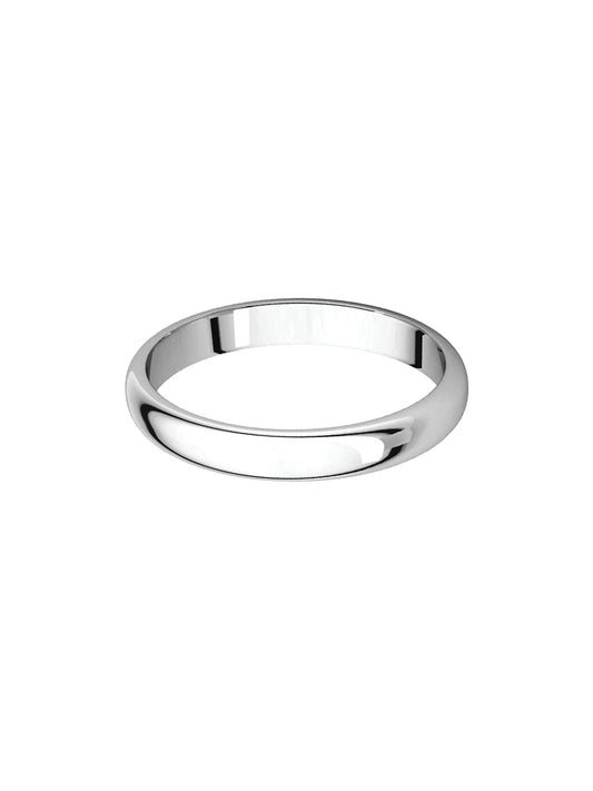 Classic rounded 3mm wedding ring