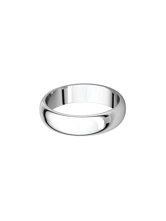 Classic rounded wedding ring 5mm