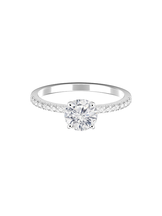 Engagement ring with set diamonds 0.02 cts each