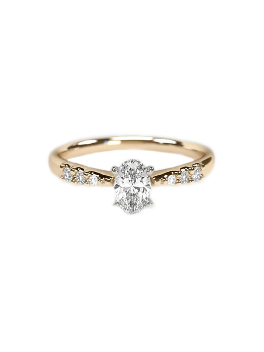 0.12 ctw side diamond engagement ring