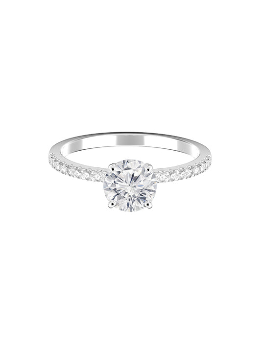 Engagement ring with set diamonds 0.01 cts each